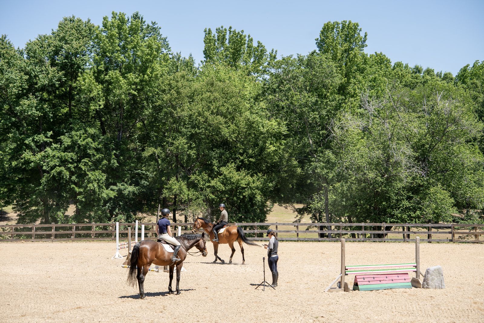 Lesson with trainer instruction