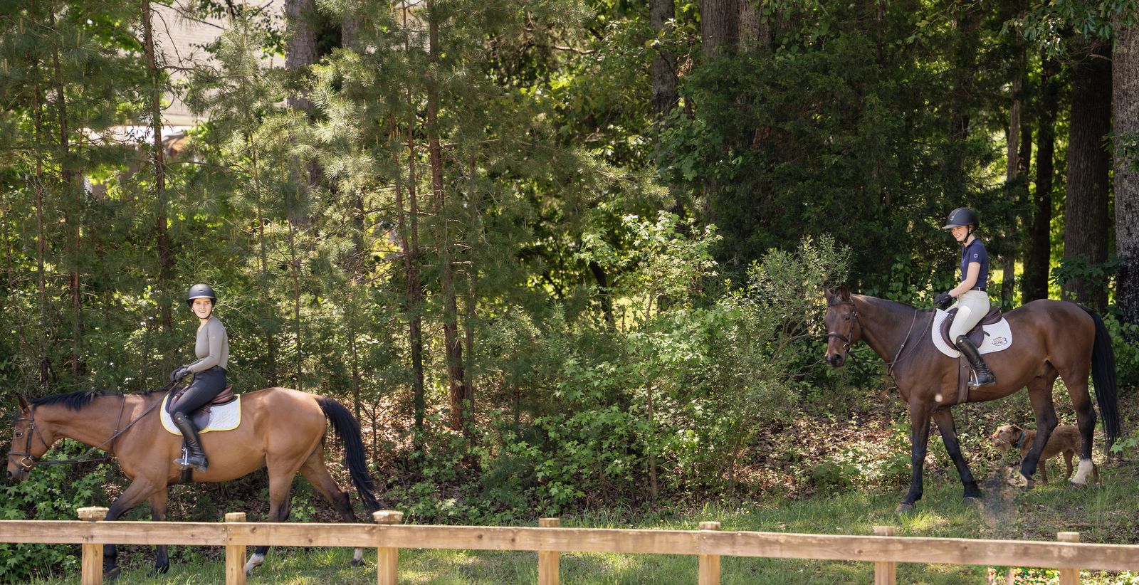 Trail ride through the property
